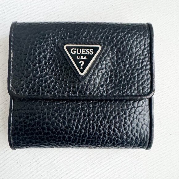 Vintage Y2K Guess Small Black Trifold Wallet - Picture 3 of 8